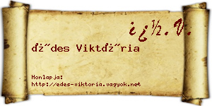 Édes Viktória névjegykártya
